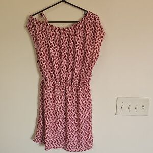 Elegant Red Patterned Dress